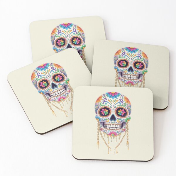 Item preview, Cosmic Sugar Skull of Eternal Bloom designed and sold by Ecosetereos.