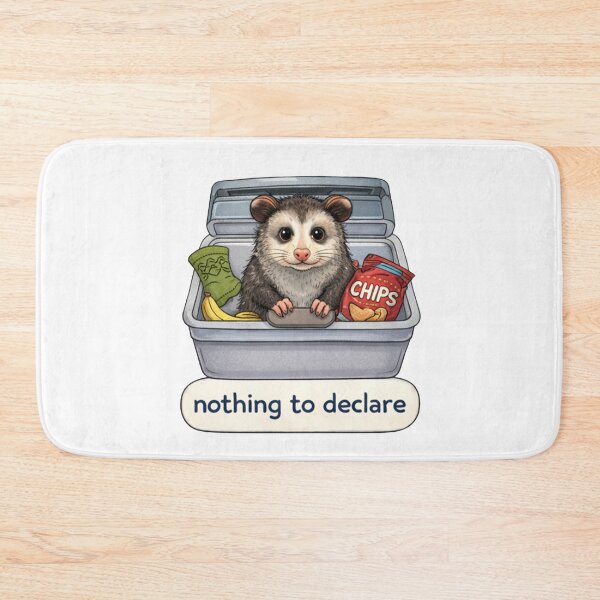 Item preview, Nothing to declare – Funny Possum | Airport Meme | Life Hack designed and sold by Coral Surprise Studio | Playful & Dreamy Designs.