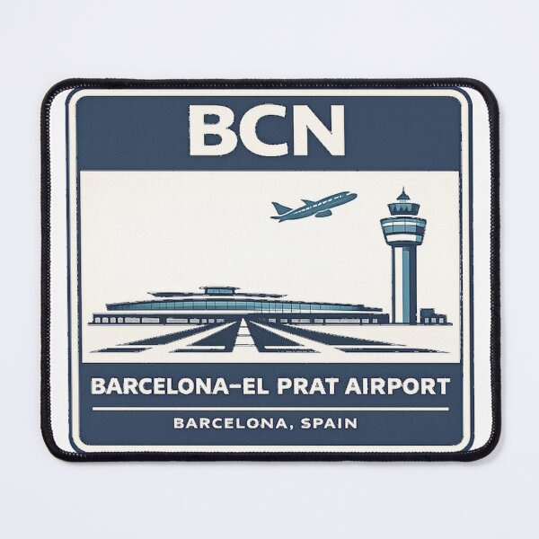 Item preview, BCN Barcelona El Prat Airport Sticker Magnet Spain Aviation Design designed and sold by CLOUTKULT.