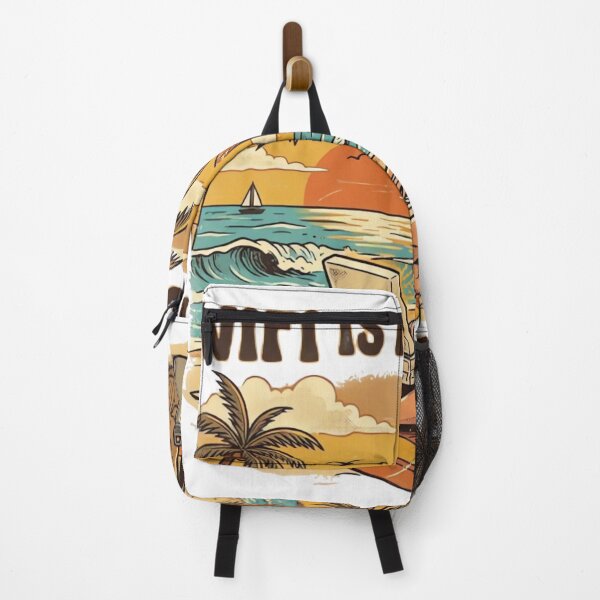Item preview, WiFi Is My Office Vintage Digital Nomad Beach Retro T-Shirt Design designed and sold by urbinet.