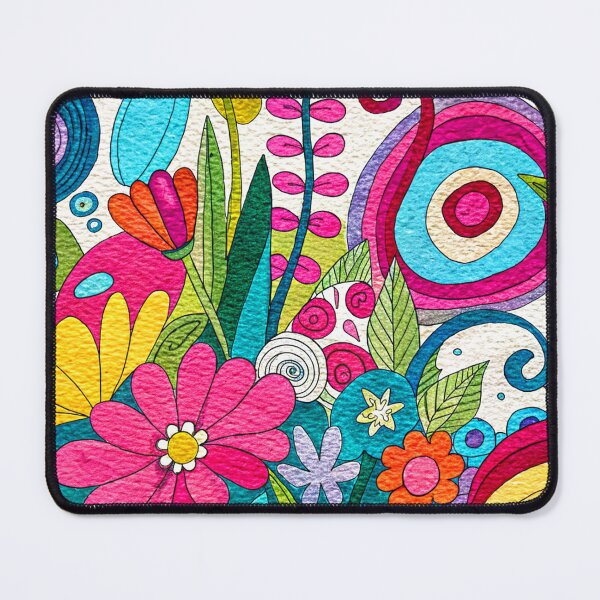 Item preview, Retro 1960's Hippie Psychedelic Colorful Flowers Designs Art designed and sold by DEC02.