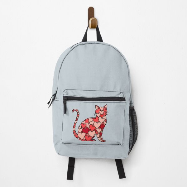 Item preview, retro feline valentine heart art for cat lovers designed and sold by ArtDesignTp.