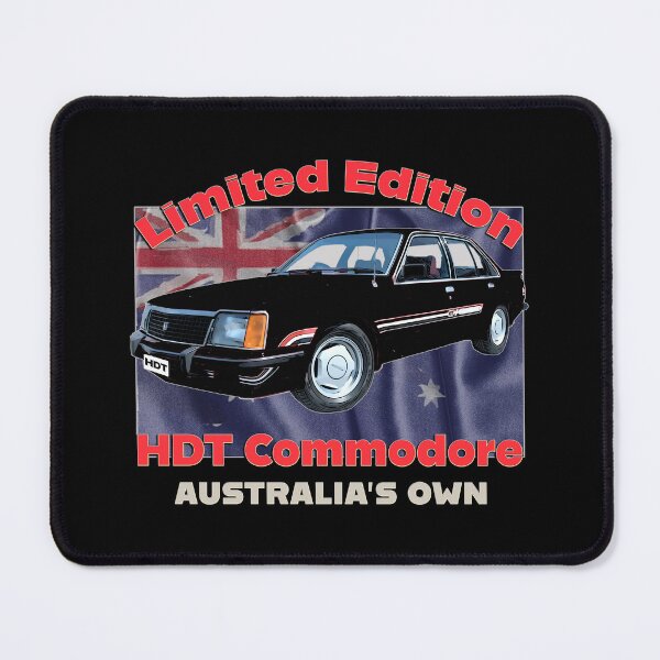 Item preview, HDT Commodore Black Limited Edition Australian Classic Car Artwork Holden Commodore HDT Aussie Muscle Car Illustration Vintage Australian Cars Flag Background Car Lover Gift Fathers Day Christmas Gift designed and sold by Michael van der Hoorn.