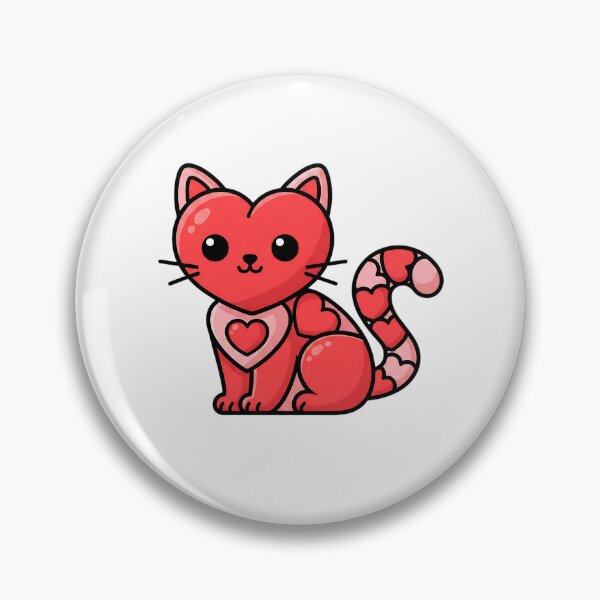 Item preview, adorable cat valentine retro heart illustration designed and sold by ArtDesignTp.