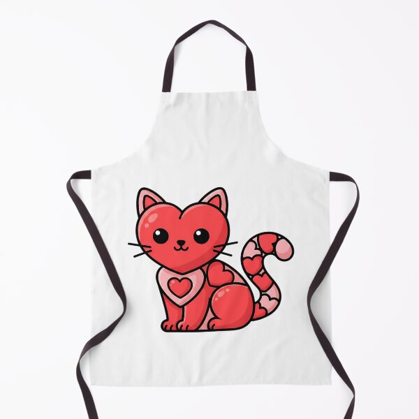 Item preview, adorable cat valentine retro heart illustration designed and sold by ArtDesignTp.