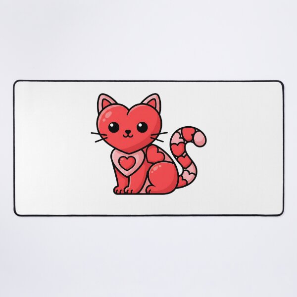 Item preview, adorable cat valentine retro heart illustration designed and sold by ArtDesignTp.