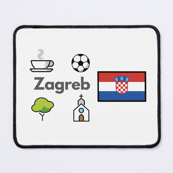 Item preview, Zagreb Croatia Travel – Coffee, Culture & City Life Emoji Design designed and sold by iccdesignsshop.