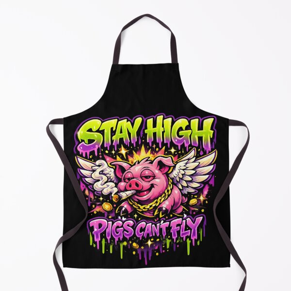 Item preview, Stay High Pigs Can't Fly Funny Stoner T-Shirt | 420 Weed Humor designed and sold by WAUZ.