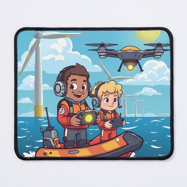 Item preview, Future Heroes: Drone Pilots at Wind Farm designed and sold by MarineIndustry.