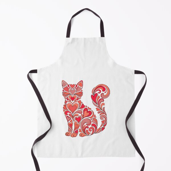 Item preview, cat lover valentine heart retro feline design designed and sold by ArtDesignTp.