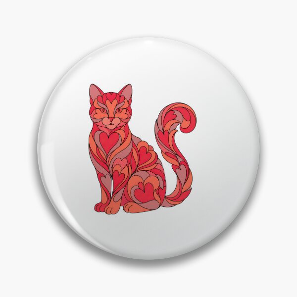 Item preview, cute retro cat hearts valentine aesthetic art designed and sold by ArtDesignTp.