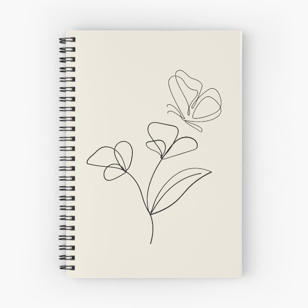 Item preview, Minimalist Butterfly & Flower: Fine Line Botanical Art designed and sold by NoraStudioArt.
