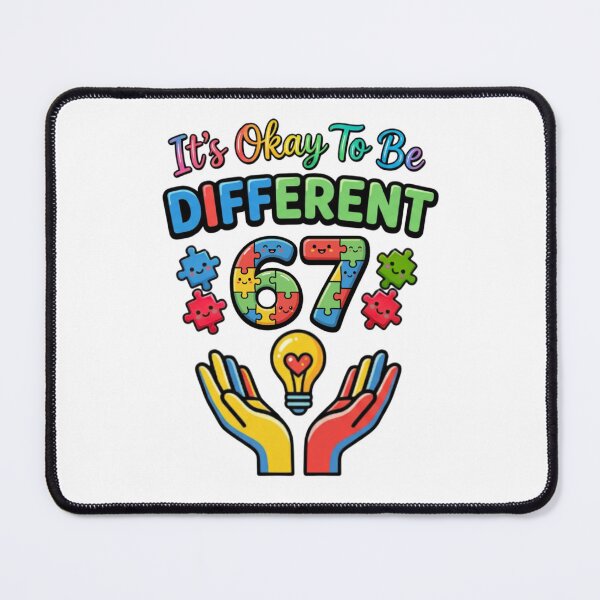 Item preview, autism kid hand art with different is okay quote designed and sold by ArtDesignTp.