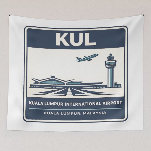Item preview, KUL Kuala Lumpur Airport Sticker Magnet Malaysia Aviation Design designed and sold by CLOUTKULT.