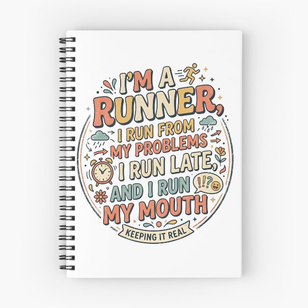 Item preview, Funny Runner Quote Retro Typography Design designed and sold by Woodlawn Designs LLC.