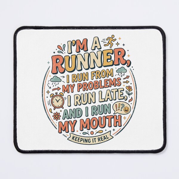 Item preview, Funny Runner Quote Retro Typography Design designed and sold by Woodlawn Designs LLC.