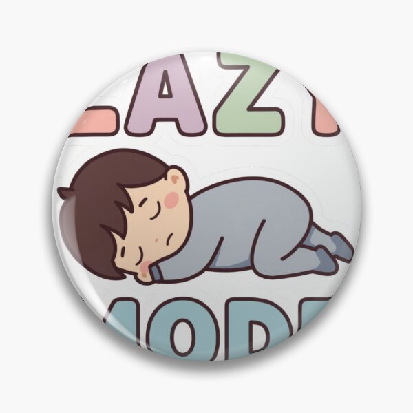 Item preview, Lazy Mode Sticker – Funny Relax Mood Aesthetic Design designed and sold by InkPatchify.