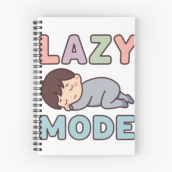 Item preview, Lazy Mode Sticker – Funny Relax Mood Aesthetic Design designed and sold by InkPatchify.