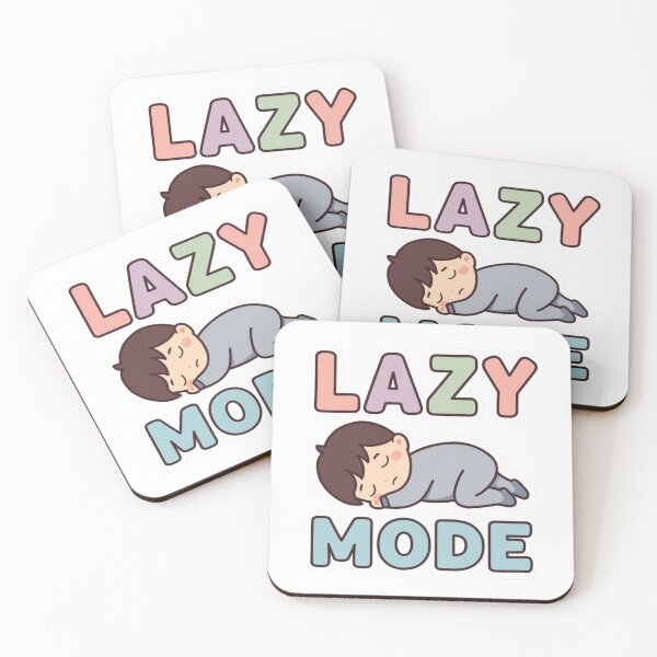 Item preview, Lazy Mode Sticker – Funny Relax Mood Aesthetic Design designed and sold by InkPatchify.