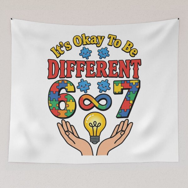 Item preview, neurodiversity autism kid hand meme quote art designed and sold by ArtDesignTp.