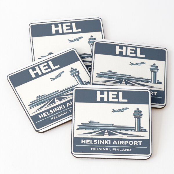 Item preview, HEL Helsinki Airport Sticker Magnet Finland Aviation Design designed and sold by CLOUTKULT.
