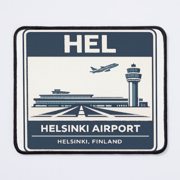 Item preview, HEL Helsinki Airport Sticker Magnet Finland Aviation Design designed and sold by CLOUTKULT.