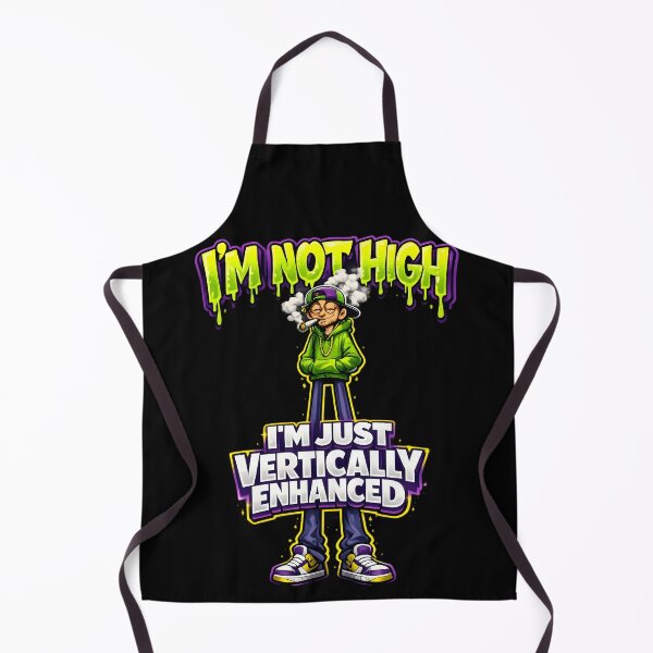 Item preview, I'm Not High I'm Just Vertically Enhanced Funny Stoner Meme T-Shirt | 420 Weed Humor Gift   designed and sold by WAUZ.