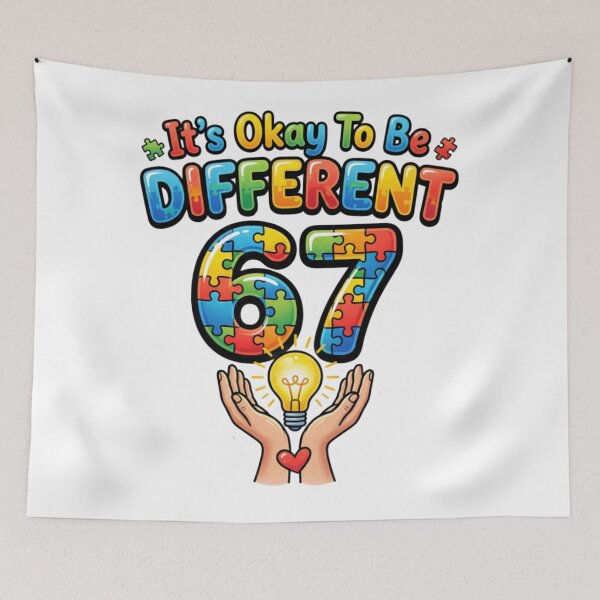 Item preview, its okay to be different autism kid hand meme art designed and sold by ArtDesignTp.
