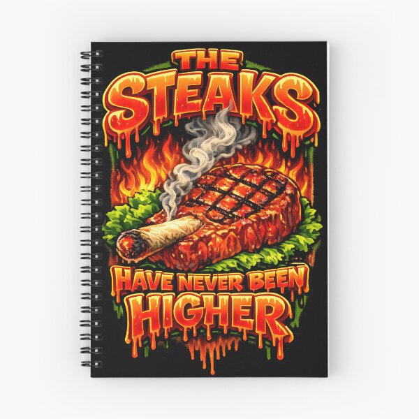 Item preview, The Steaks Have Never Been Higher Funny Munchies Stoner T-Shirt | 420 Weed Meme   designed and sold by WAUZ.