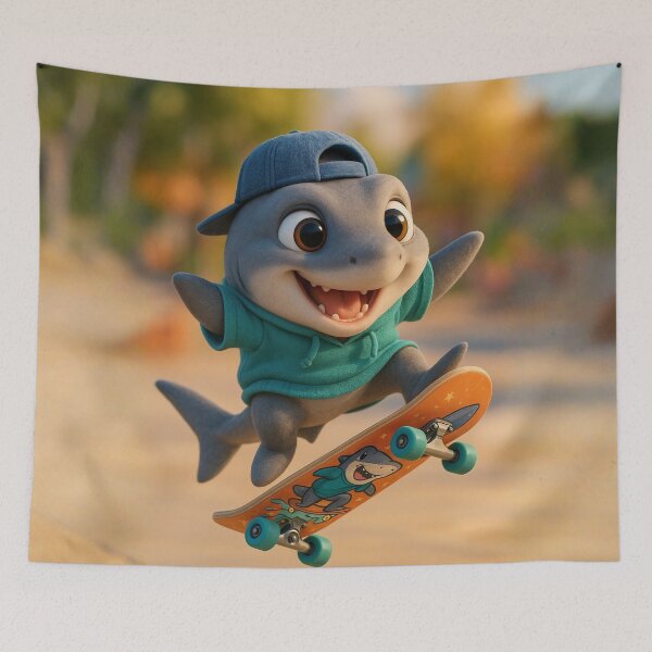 Item preview, Skater Silky Shark designed and sold by Sillytoe.