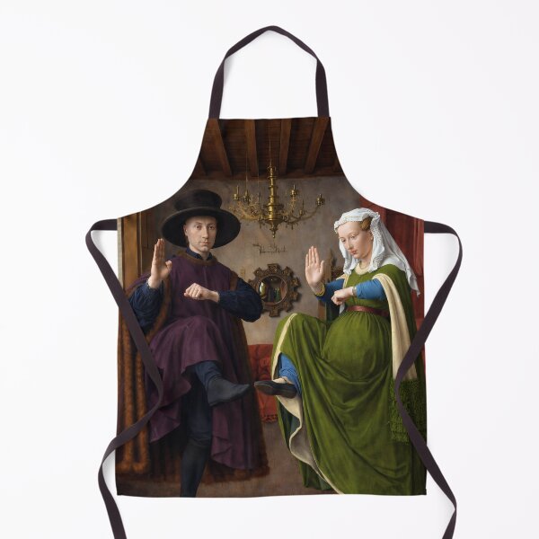 Item preview, The Black‑Belt Arnolfinis – Inspired by Jan van Eyck (1390–1441), Featuring Two Renaissance Martial‑Arts Icons You Definitely Shouldn’t Mess With. designed and sold by TheArtsyFrogs.