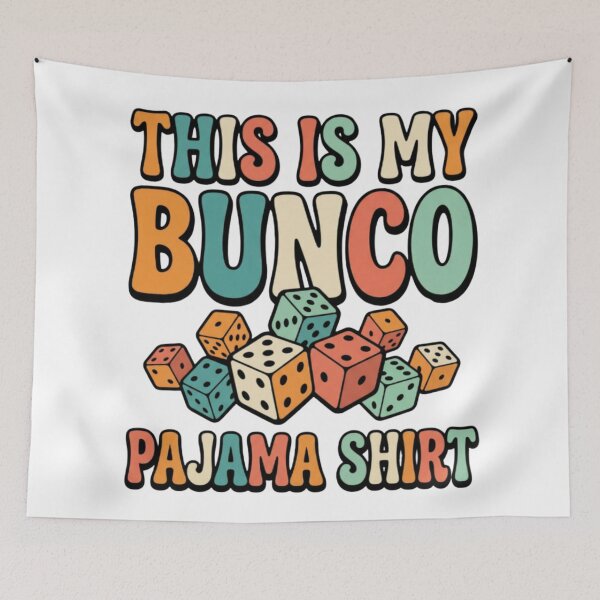 Item preview, bunco family night dice party pajama crew art designed and sold by ArtDesignTp.