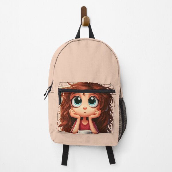 Item preview, Cute Sleepy Girl With Coffee – Adorable Cartoon Illustration designed and sold by AbeiiStore.