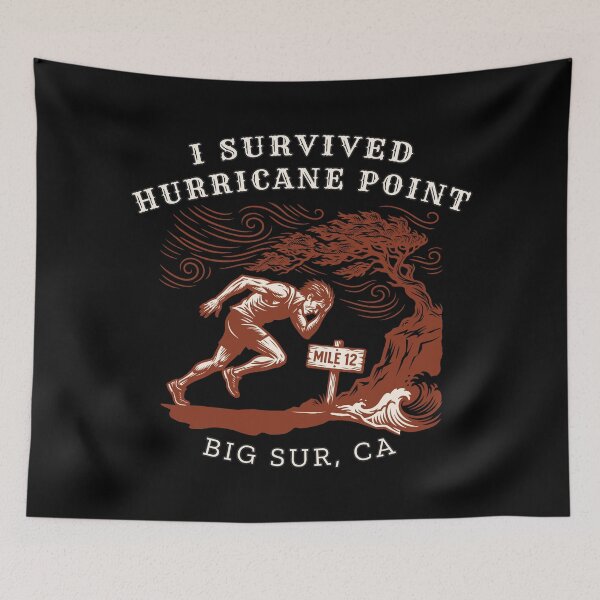 Item preview, I Survived Hurricane Point Vintage Big Sur designed and sold by Oaks Creations.