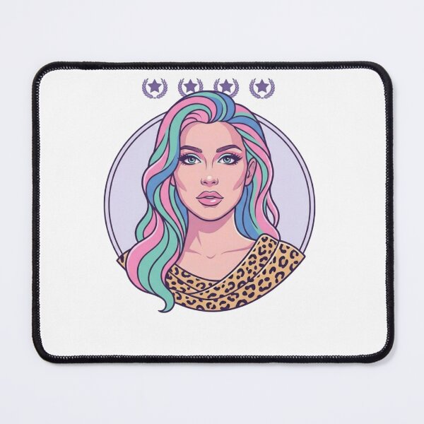 Item preview, Cyber-Pop Aesthetic Girl - Y2K Retro Neon Art designed and sold by Magicalpallette.