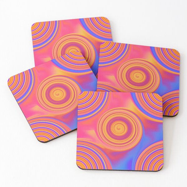 Item preview, colorful spiral pattern design designed and sold by Feral Lines Studio .