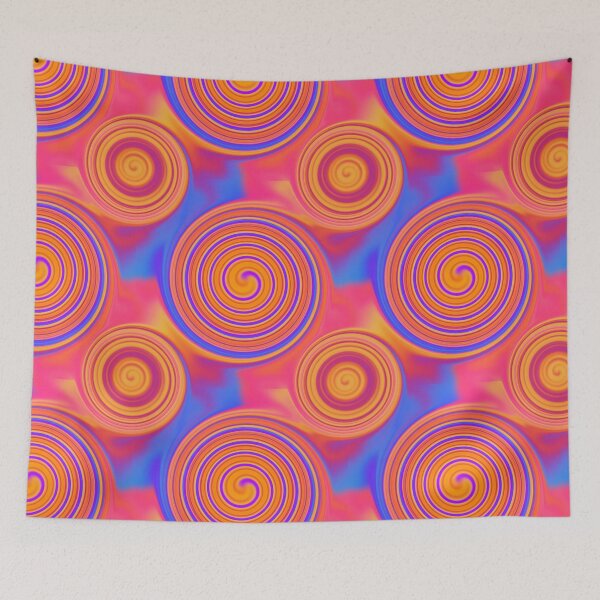 Item preview, colorful spiral pattern design designed and sold by Feral Lines Studio .