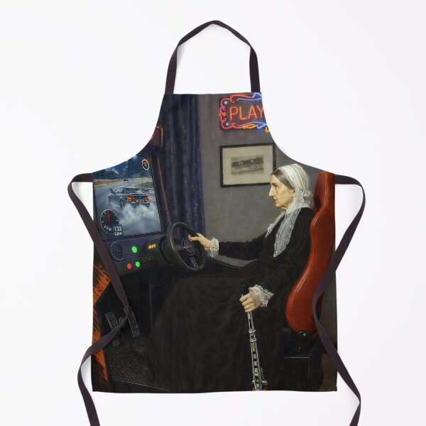 Item preview, Drifting Whistler's Mother - Inspired by James McNeill Whistler (1834-1903), Showcasing a Victorian Icon in Full Drift Mode.  designed and sold by TheArtsyFrogs.