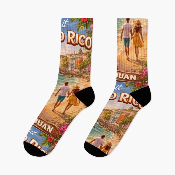 Item preview, “Visit Puerto Rico – San Juan Vintage Travel Poster” designed and sold by ElartedeNoel.