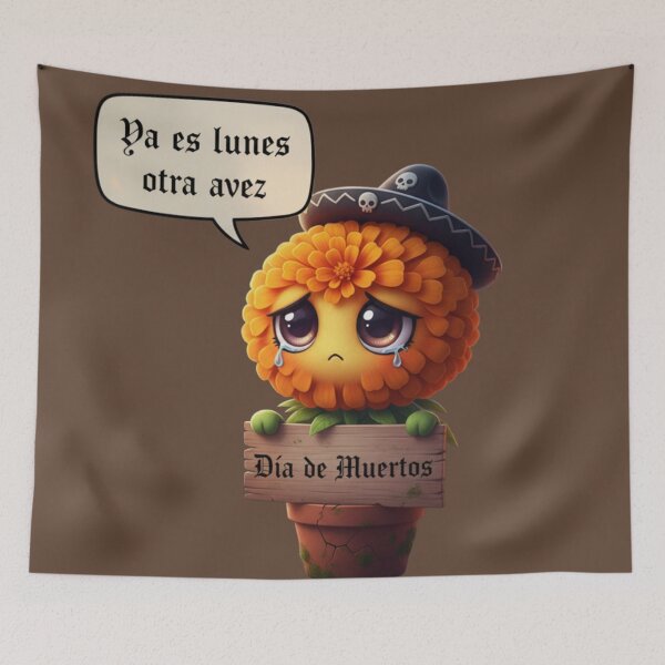 Item preview, Marigold Monday Blues – Day of the Dead Humor designed and sold by Ecosetereos.