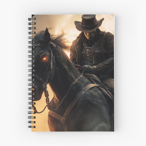 Item preview, Dark Rider of the Full Moon | Skeleton Cowboy on Black Horse designed and sold by rocknrollstyles.