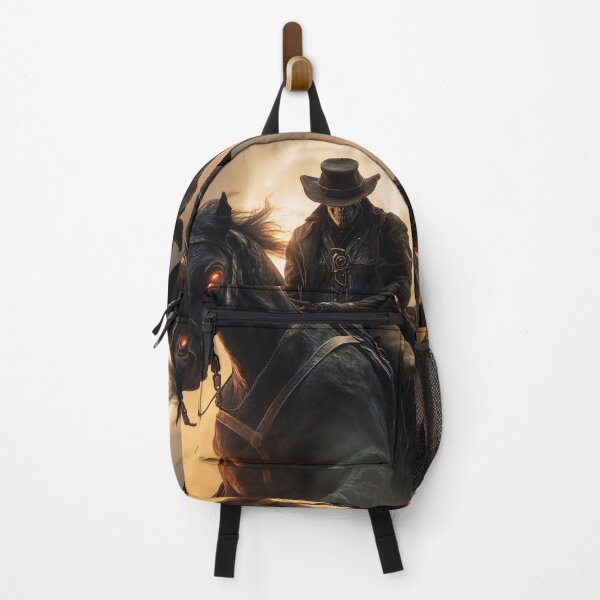 Item preview, Dark Rider of the Full Moon | Skeleton Cowboy on Black Horse designed and sold by rocknrollstyles.