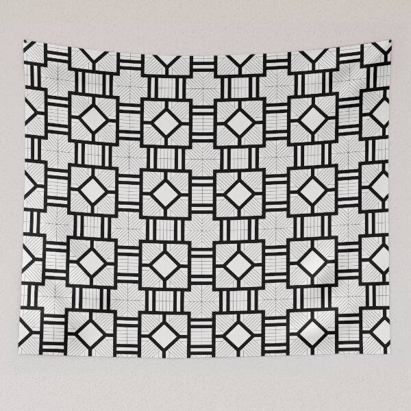 Item preview, Geometric Monochrome Pattern ADG P25.P01.095 designed and sold by Space & Care - Art Deco GeoMetrica.