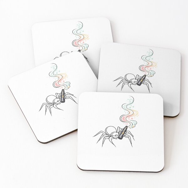 Item preview, Minimal One Line Spider Vaping – Abstract Smoke Line Art designed and sold by House of Taste Vape Designs.
