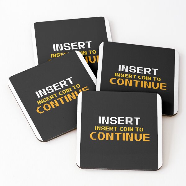 Item preview, Insert Coin to Continue Retro Arcade Gaming Poster designed and sold by RetroPlayerShop.
