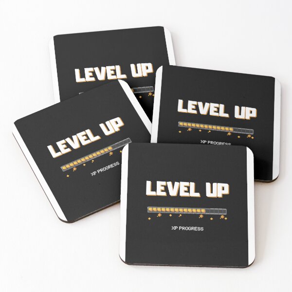 Item preview, Level Up Retro Gaming Poster 8 Bit Pixel Art designed and sold by RetroPlayerShop.