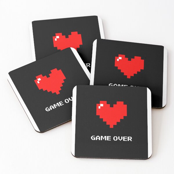 Item preview, Game Over Pixel Heart Retro Gaming Poster 8 Bit designed and sold by RetroPlayerShop.