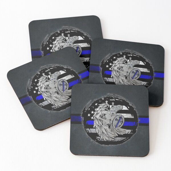 Item preview, Thin Blue Line Flag – Back The Blue Warrior American Flag Design designed and sold by artistwill.