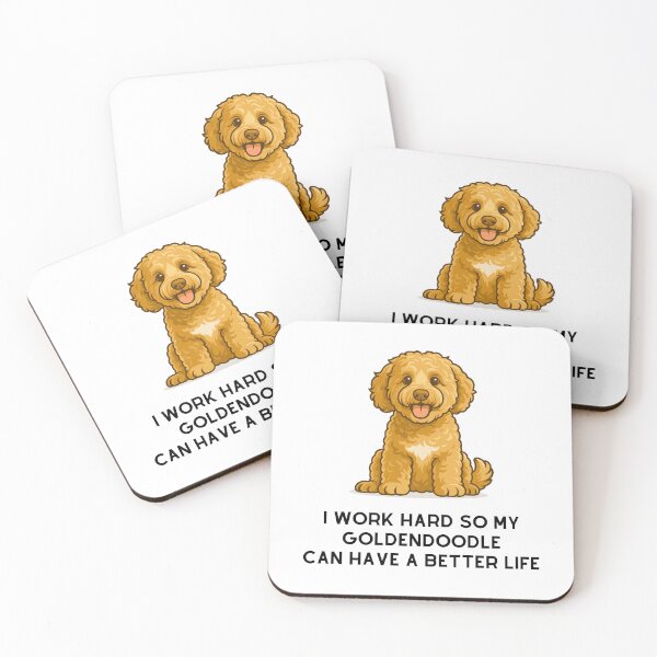 Item preview, Cute Goldendoodle Mom Vector Design i work so my dog can have a better life designed and sold by PeriwinkleStone.