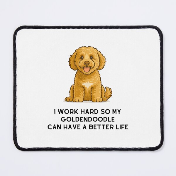 Item preview, Cute Goldendoodle Mom Vector Design i work so my dog can have a better life designed and sold by PeriwinkleStone.